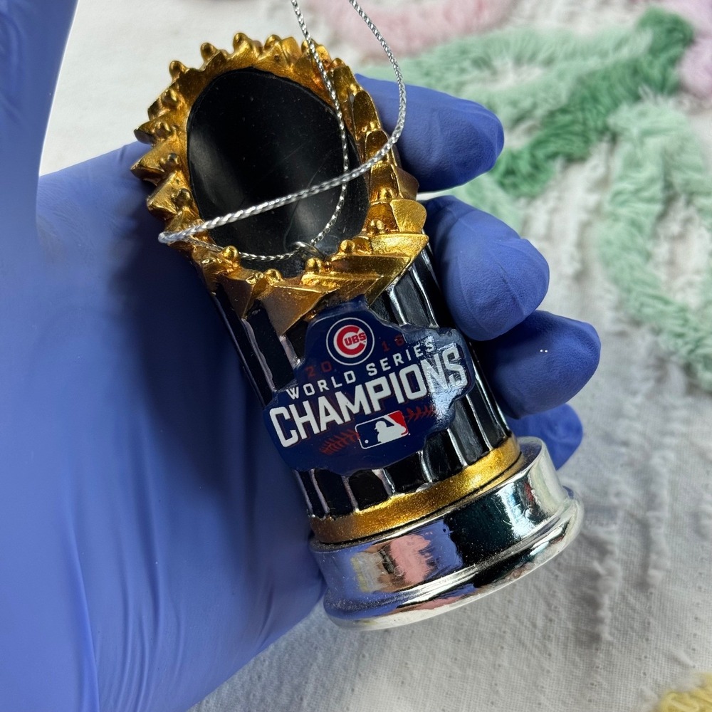 Chicago Cubs 2016 World Series Champions Trophy Ornament Forever Collectibles